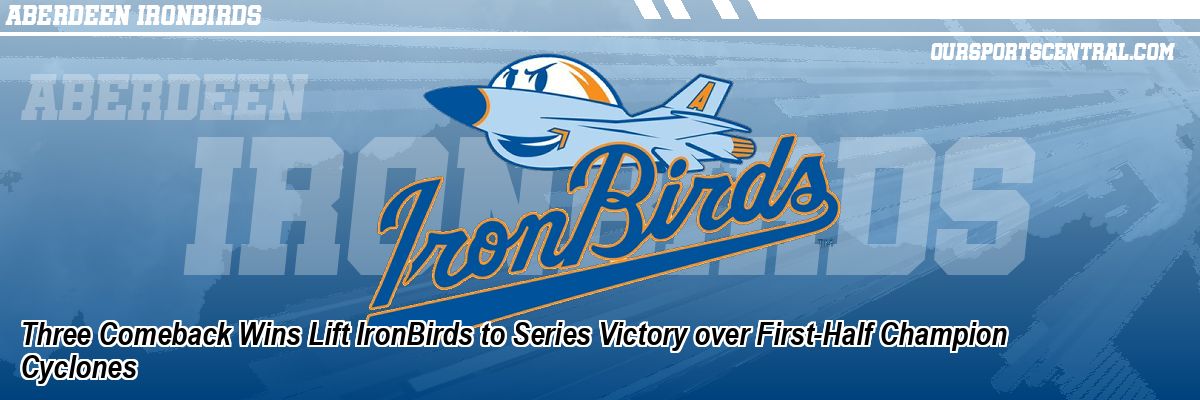Three Comeback Wins Lift IronBirds to Series Victory over First-Half Champion Cyclones
