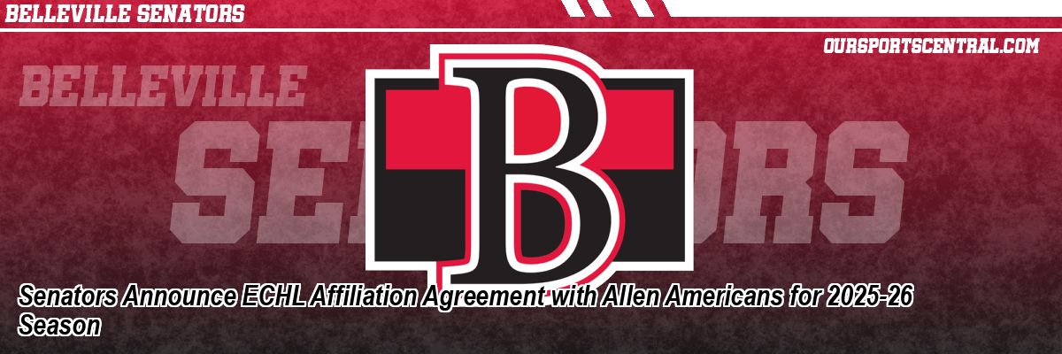 Senators Announce ECHL Affiliation Agreement with Allen Americans for 2025-26 Season