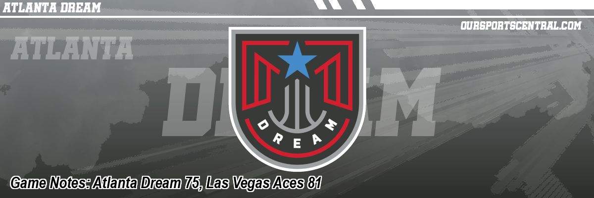 Game Notes: Atlanta Dream 75, Las Vegas Aces 81