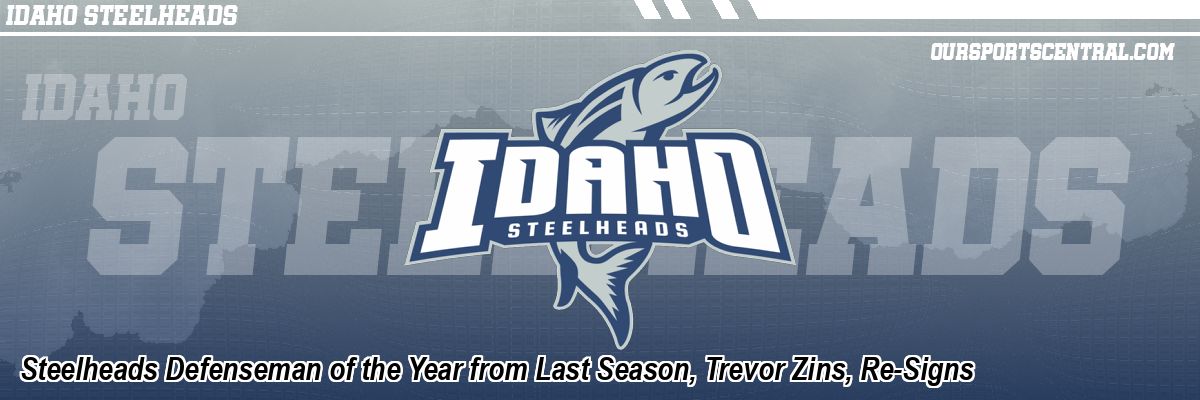 Steelheads Defenseman of the Year from Last Season, Trevor Zins, Re-Signs