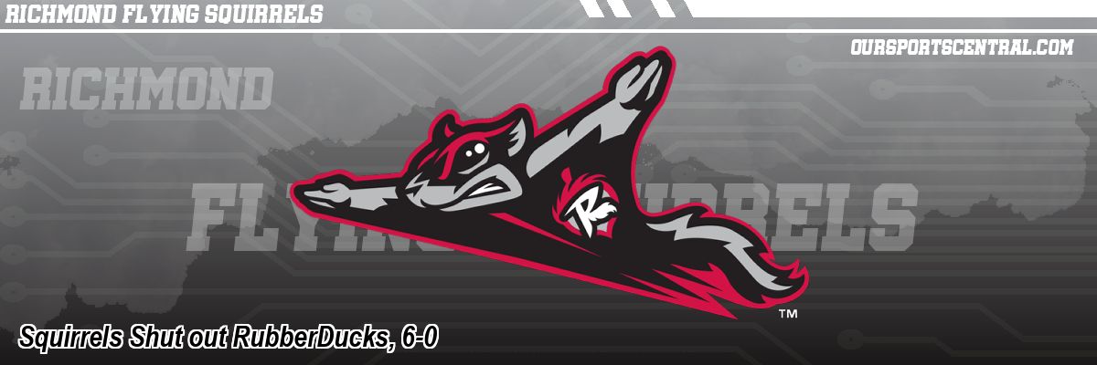 Squirrels Shut out RubberDucks, 6-0
