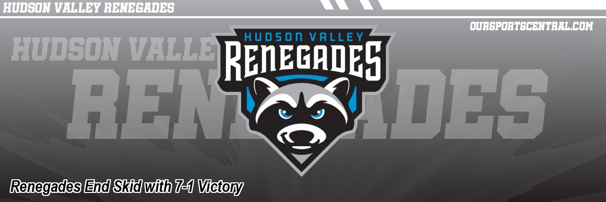 Renegades End Skid with 7-1 Victory