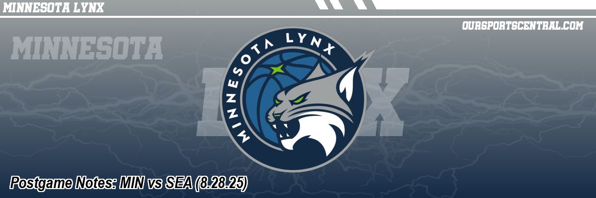 Postgame Notes: MIN vs SEA (8.28.25)