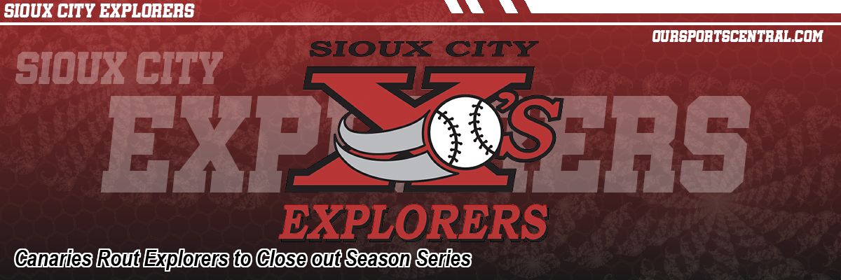 Canaries Rout Explorers to Close out Season Series