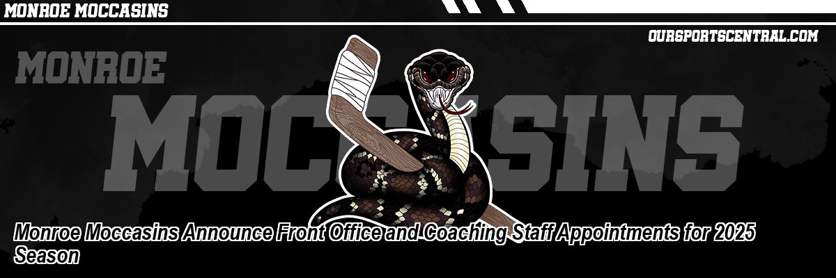 Monroe Moccasins Announce Front Office and Coaching Staff Appointments for 2025 Season