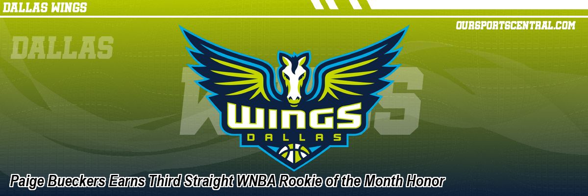 Paige Bueckers Earns Third Straight WNBA Rookie of the Month Honor