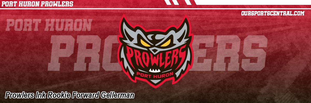 Prowlers Ink Rookie Forward Gellerman