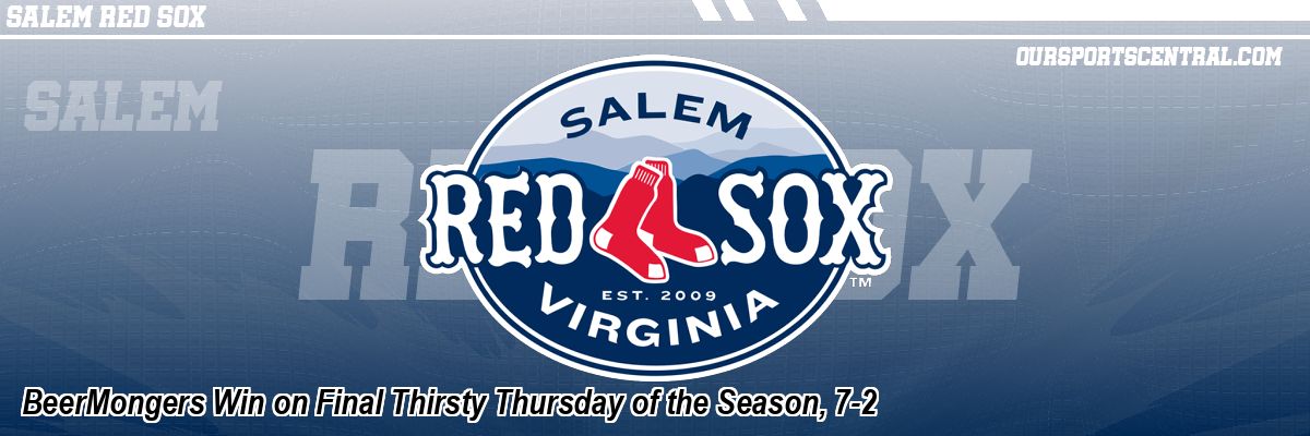 BeerMongers Win on Final Thirsty Thursday of the Season, 7-2