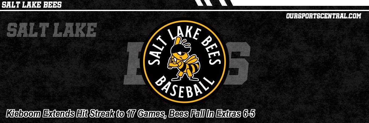 Kieboom Extends Hit Streak to 17 Games, Bees Fall In Extras 6-5