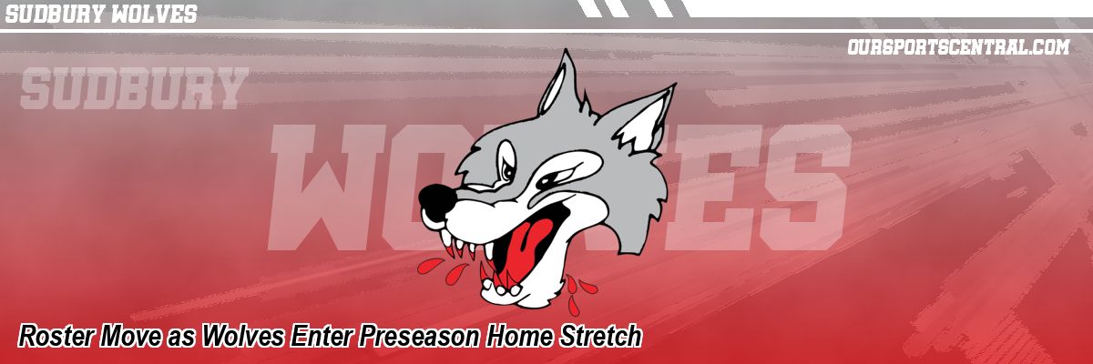 Roster Move as Wolves Enter Preseason Home Stretch