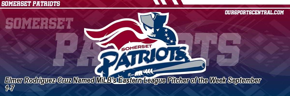 Elmer Rodriguez-Cruz Named MiLB's Eastern League Pitcher of the Week September 1-7