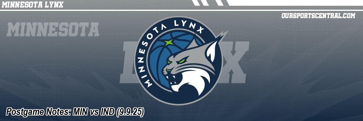 Postgame Notes: MIN vs IND (9.9.25)