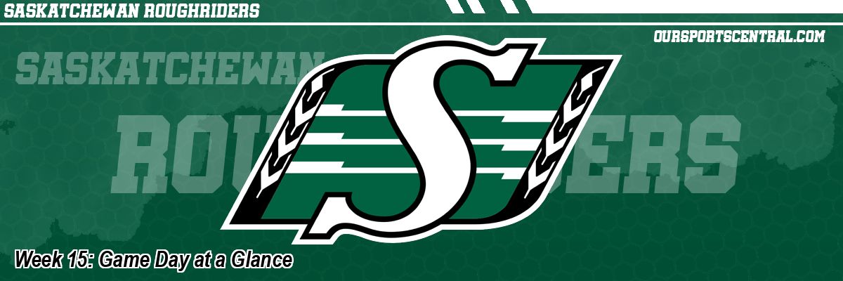 Week 15: Game Day at a Glance