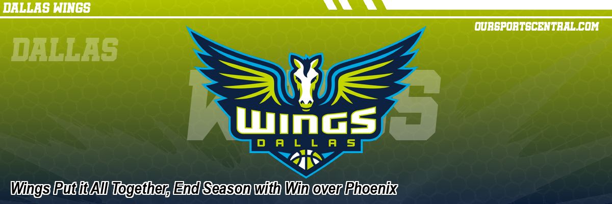 Wings Put it All Together, End Season with Win over Phoenix