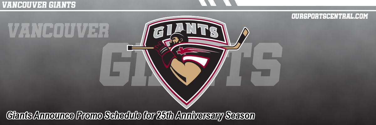 Giants Announce Promo Schedule for 25th Anniversary Season
