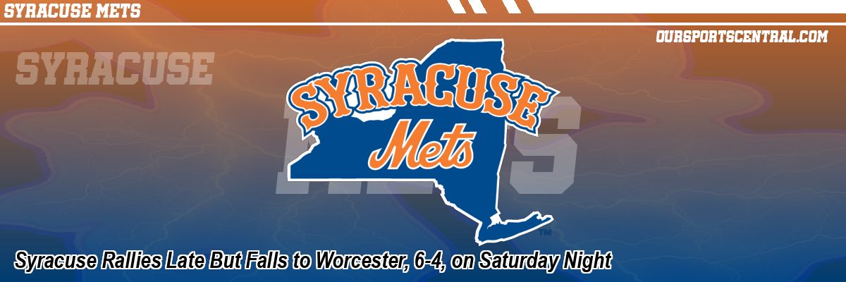 Syracuse Rallies Late But Falls to Worcester, 6-4, on Saturday Night