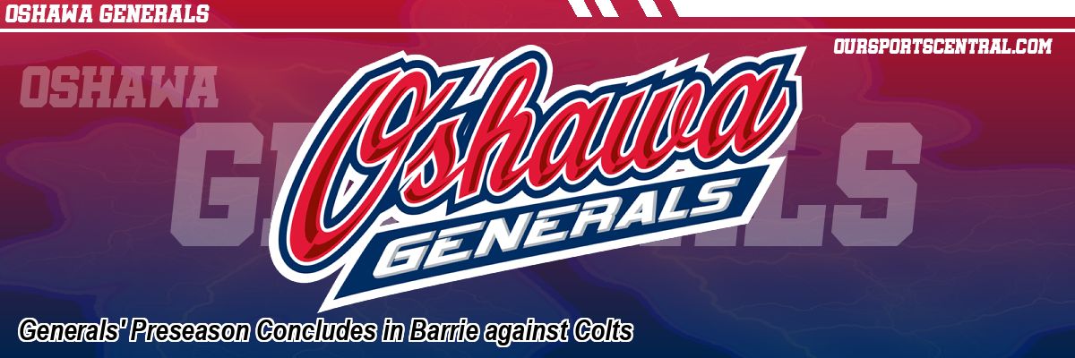 Generals' Preseason Concludes in Barrie against Colts