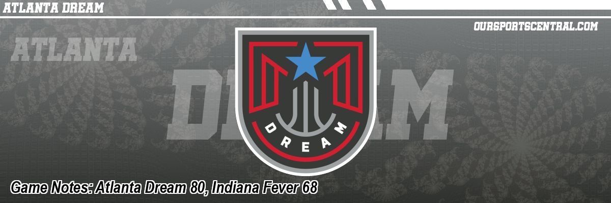 Game Notes: Atlanta Dream 80, Indiana Fever 68