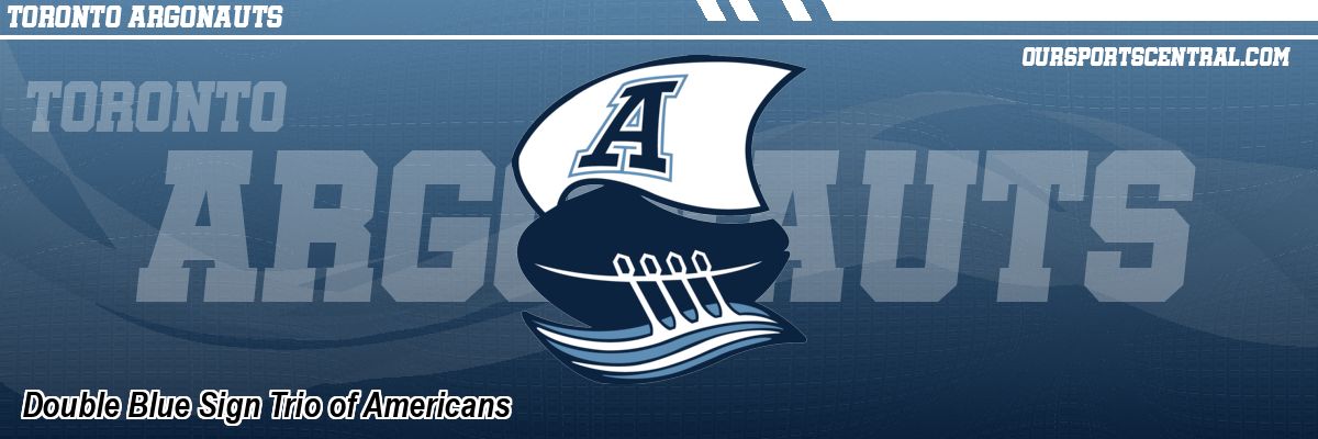 Double Blue Sign Trio of Americans