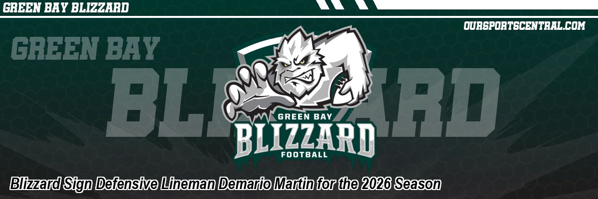 Blizzard Sign Defensive Lineman Demario Martin for the 2026 Season