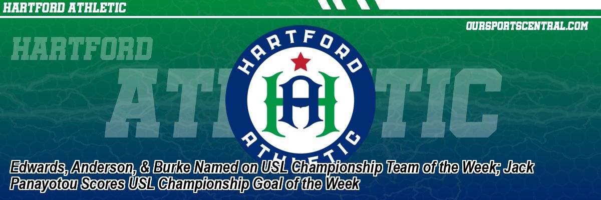Edwards, Anderson, & Burke Named on USL Championship Team of the Week; Jack Panayotou Scores USL Championship Goal of the Week