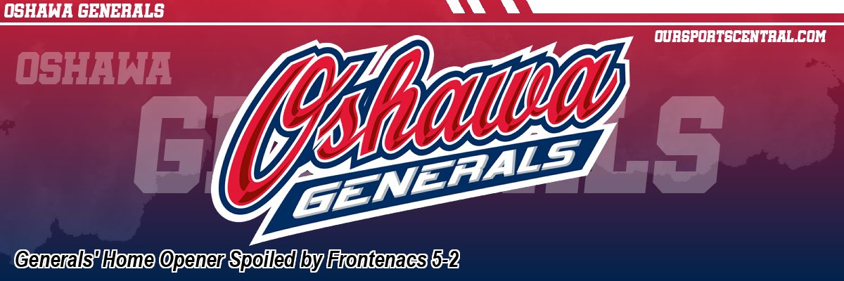 Generals' Home Opener Spoiled by Frontenacs 5-2