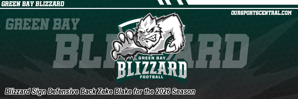 Blizzard Sign Defensive Back Zeke Blake for the 2026 Season