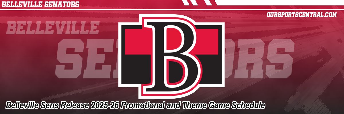 Belleville Sens Release 2025-26 Promotional and Theme Game Schedule