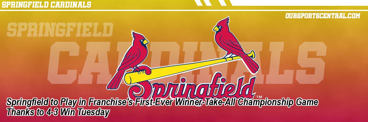 Springfield to Play in Franchise's First-Ever Winner-Take-All Championship Game Thanks to 4-3 Win Tuesday