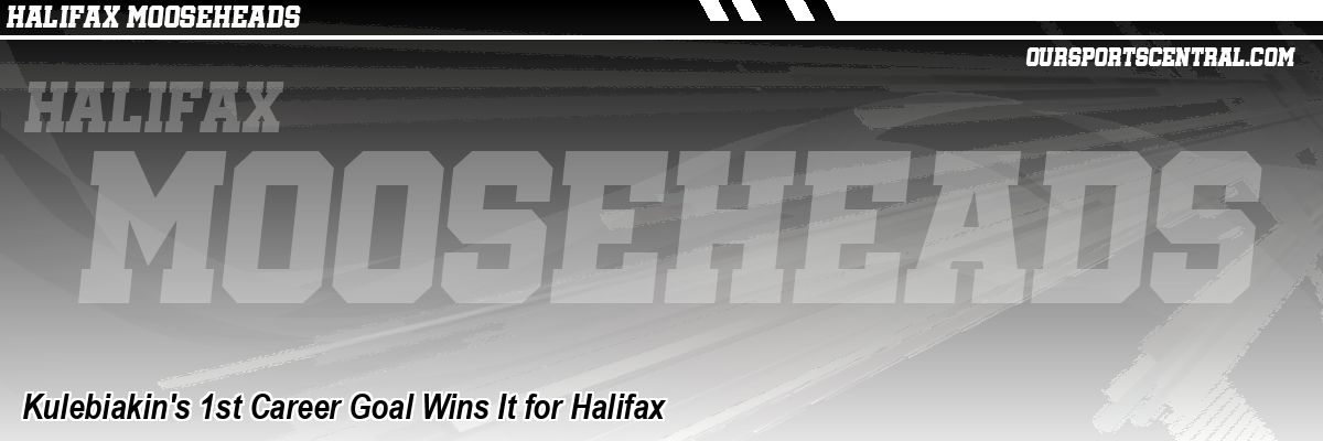 Kulebiakin's 1st Career Goal Wins It for Halifax