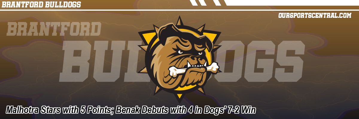 Malhotra Stars with 5 Points; Benak Debuts with 4 in Dogs' 7-2 Win
