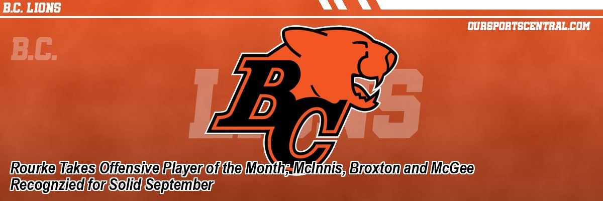 Rourke Takes Offensive Player of the Month; McInnis, Broxton and McGee Recognzied for Solid September