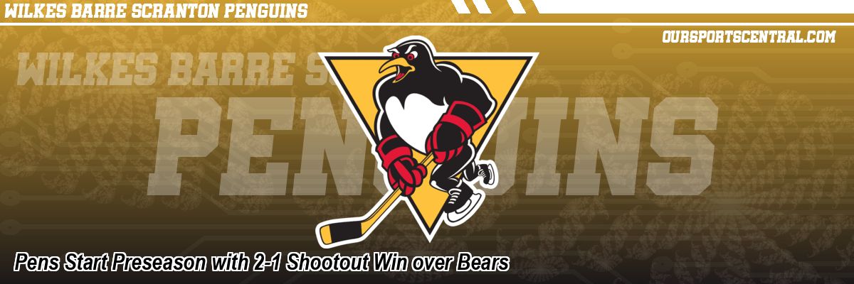 Pens Start Preseason with 2-1 Shootout Win over Bears