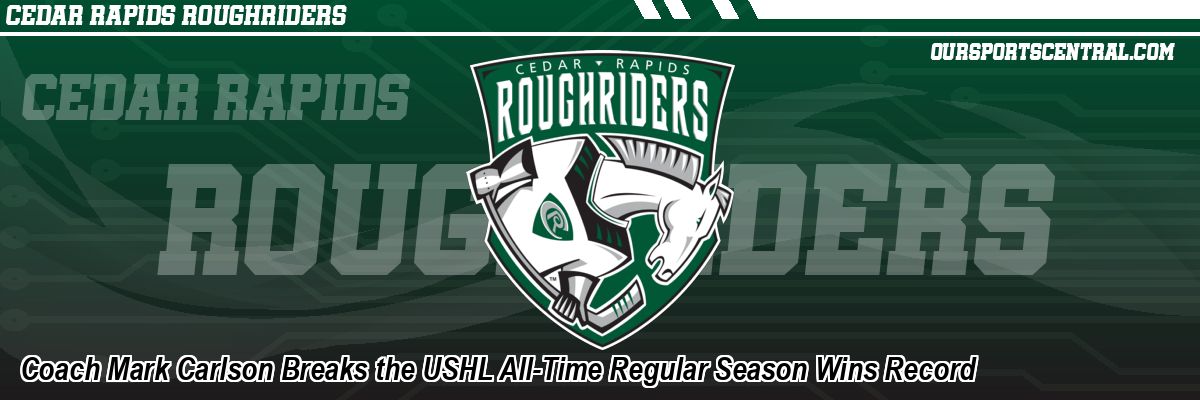 Coach Mark Carlson Breaks the USHL All-Time Regular Season Wins Record