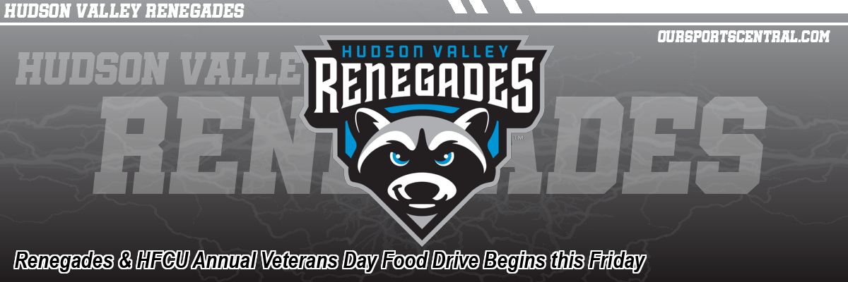 Renegades & HFCU Annual Veterans Day Food Drive Begins this Friday