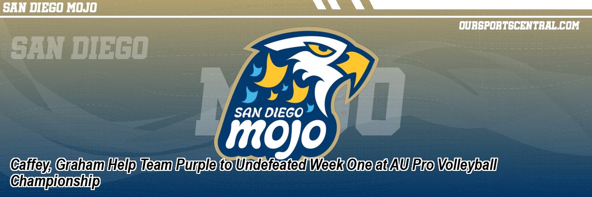 Caffey, Graham Help Team Purple to Undefeated Week One at AU Pro Volleyball Championship