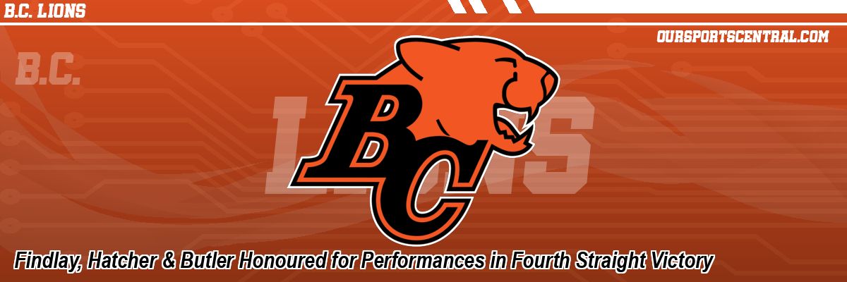 Findlay, Hatcher & Butler Honoured for Performances in Fourth Straight Victory