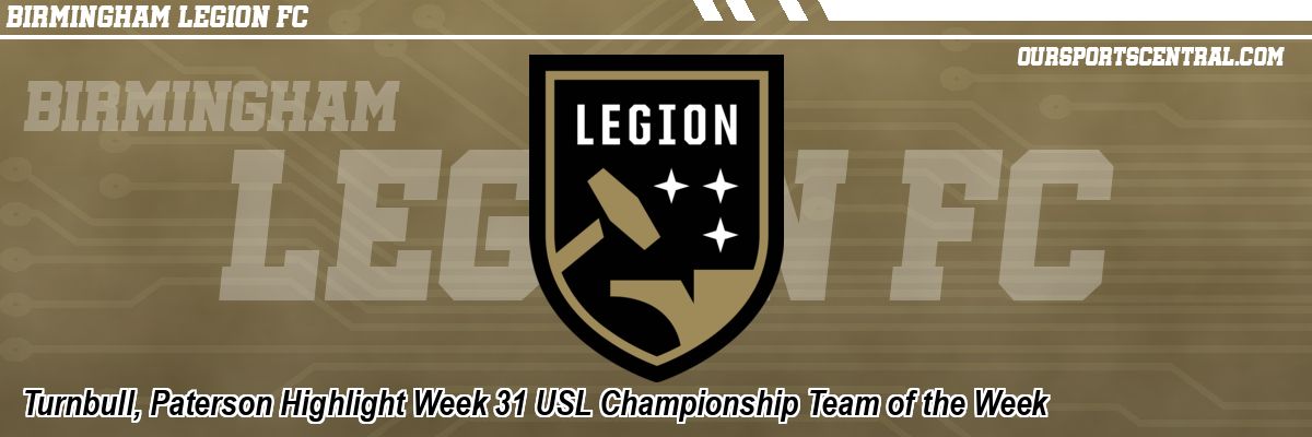 Turnbull, Paterson Highlight Week 31 USL Championship Team of the Week