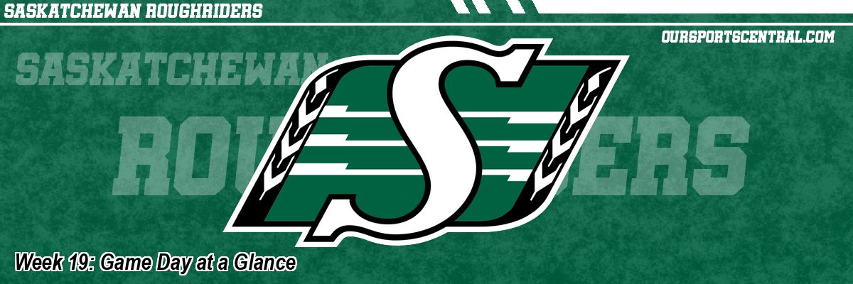 Week 19: Game Day at a Glance