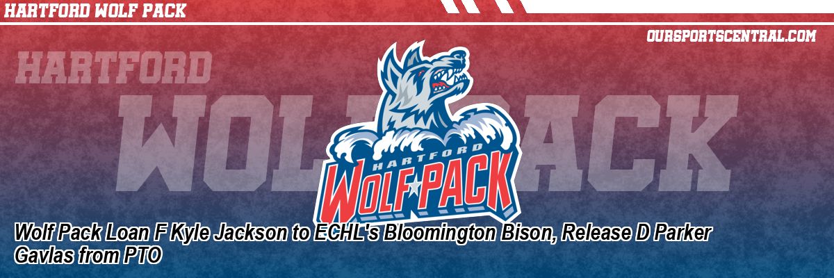 Wolf Pack Loan F Kyle Jackson to ECHL's Bloomington Bison, Release D Parker Gavlas from PTO