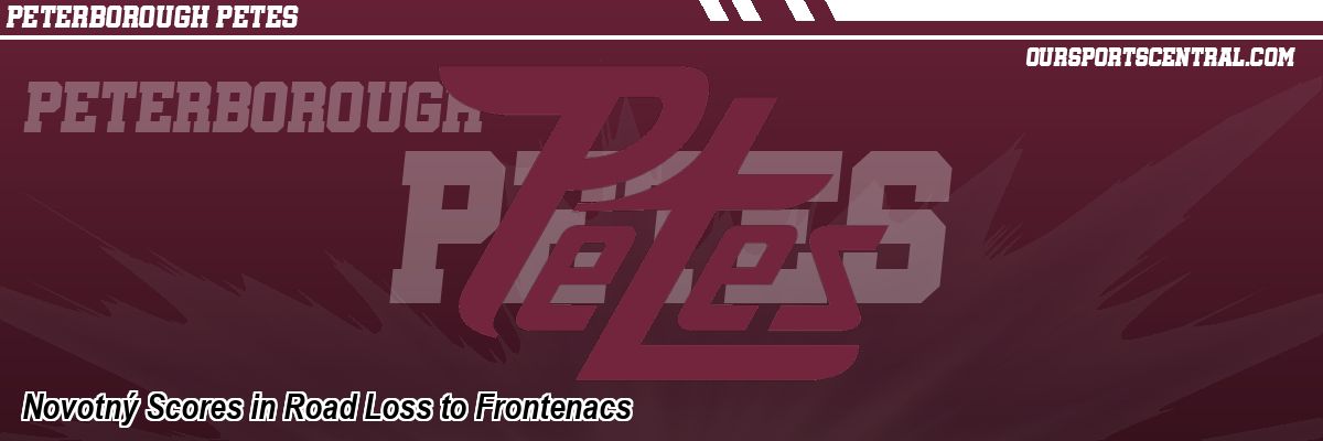 Novotný Scores in Road Loss to Frontenacs