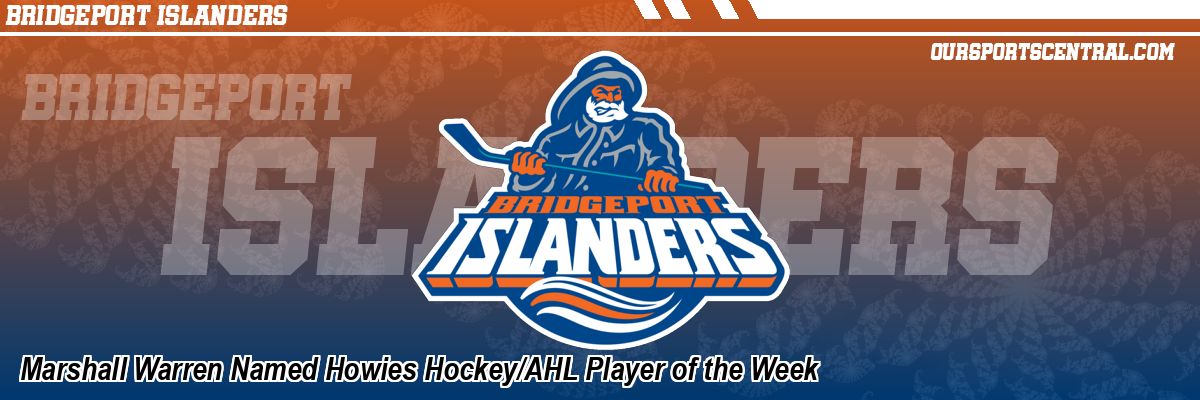 Marshall Warren Named Howies Hockey/AHL Player of the Week