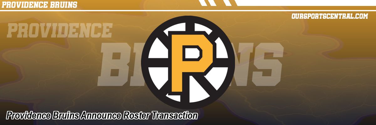 Providence Bruins Announce Roster Transaction