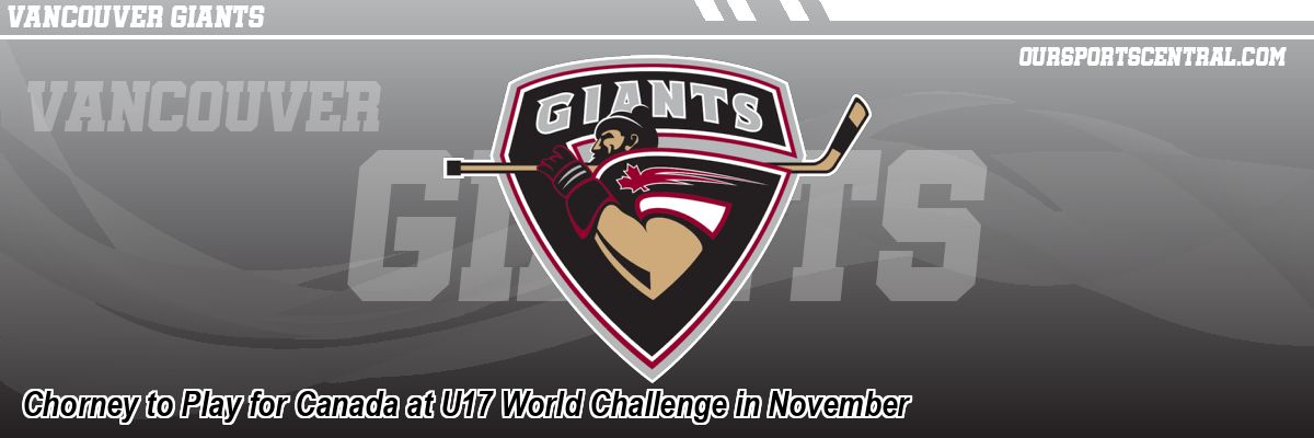 Chorney to Play for Canada at U17 World Challenge in November