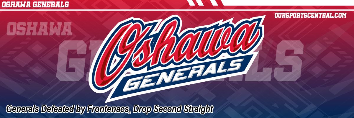 Generals Defeated by Frontenacs, Drop Second Straight