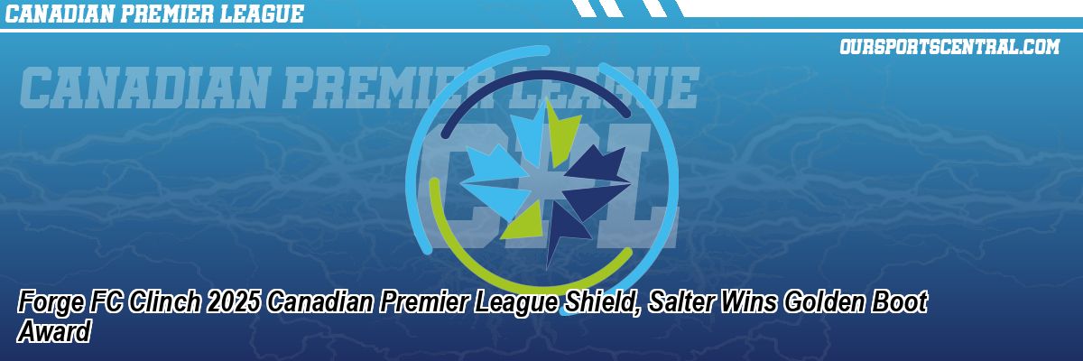Forge FC Clinch 2025 Canadian Premier League Shield, Salter Wins Golden Boot Award