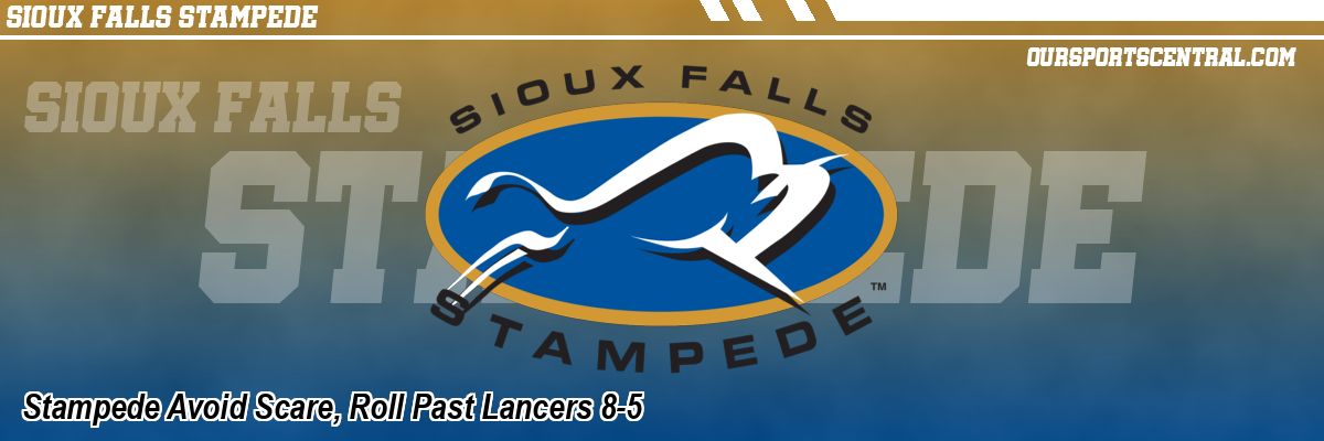Stampede Avoid Scare, Roll Past Lancers 8-5
