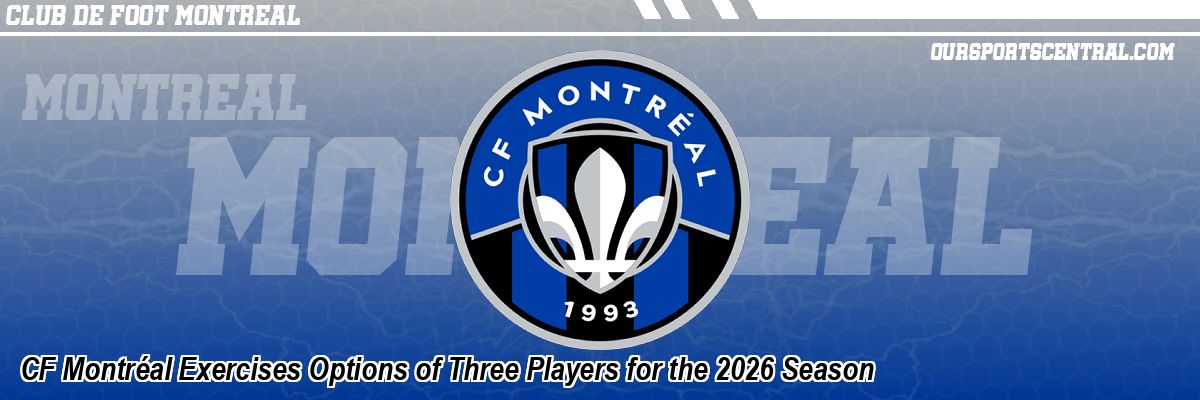 CF Montréal Exercises Options of Three Players for the 2026 Season