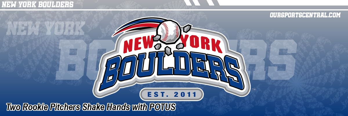 Two Rookie Pitchers Shake Hands with POTUS