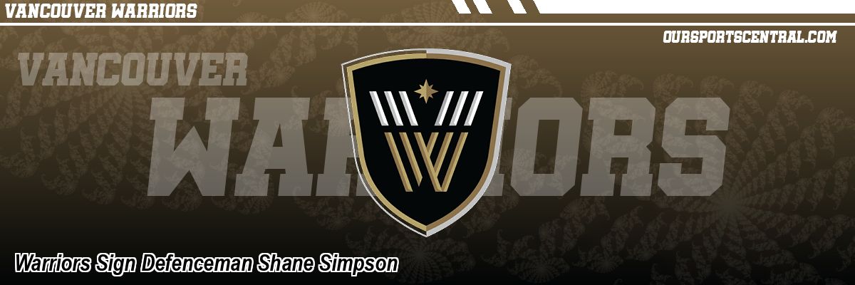 Warriors Sign Defenceman Shane Simpson